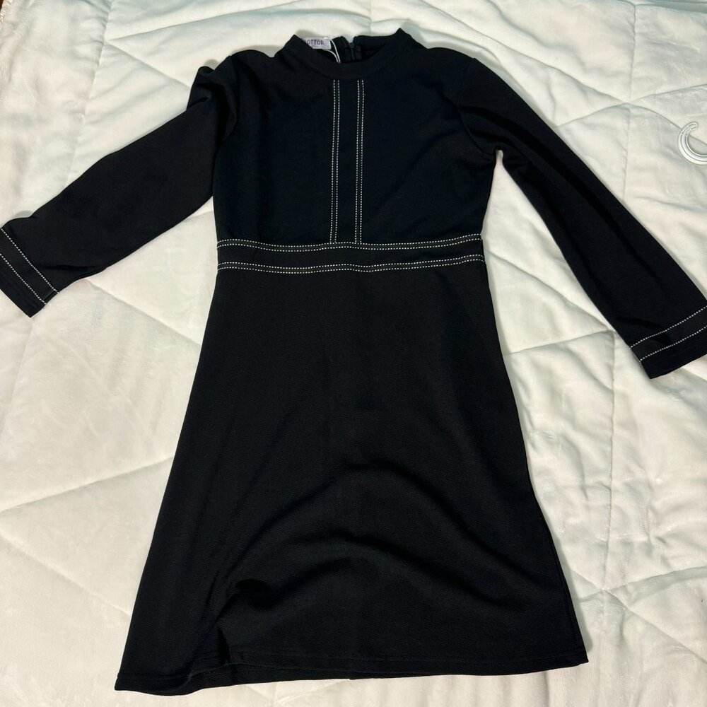 Long sleeve black dress